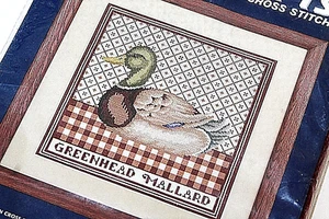 Mallard Duck Cross Stitch Kit FanciCrafts Crewel Counted Cross Stitch 11" x 11" - Picture 1 of 6