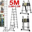 5M Telescopic Ladders 2.5m+2.5m Extension Folding Ladder for Outdoor Home Office