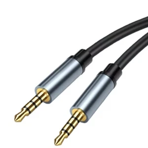 Aux Audio 3,5 mm stereo cavo jack spina per cellulare tablet laptop auto nero - Foto 1 di 12