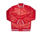 Runtz Scriptz Leather Varsity Red/White Men's Jacket 37346-RED