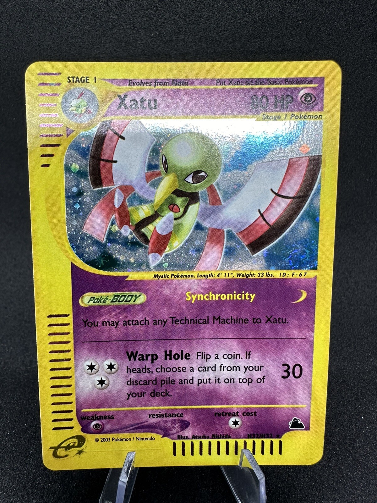 Xatu H32/H32 Skyridge Holo Rare Pokemon eSeries eReader Vintage NM