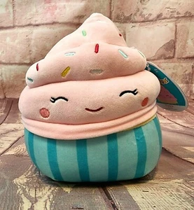 Kellytoy Squishmallows 7.5" Diedre the Pink Cupcake NEW Foodie Squad LT ED Plush - Picture 1 of 5