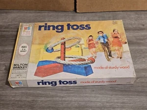 Vintage RING TOSS Game Milton Bradley #4473 ©1969 Including Box Sturdy Wood - Picture 1 of 7
