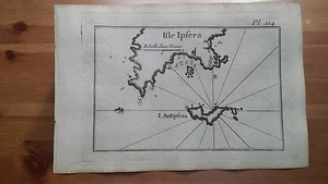 1780 Roux: Portolano Isole di Psara e Antipsara "I. Ipsera Antipsera" Grecia - Picture 1 of 1