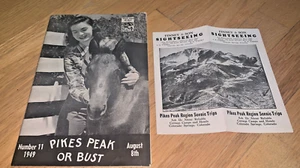 1949 PIKES PEAK OR BUST Guide Book FINNEY & SON SIGHTSEEING Trip Book - Picture 1 of 12