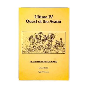 Origin Sys Ultima IV - Quest of the Avatar (Apple II 5 1/4"), Player Refe VG+ - Picture 1 of 2