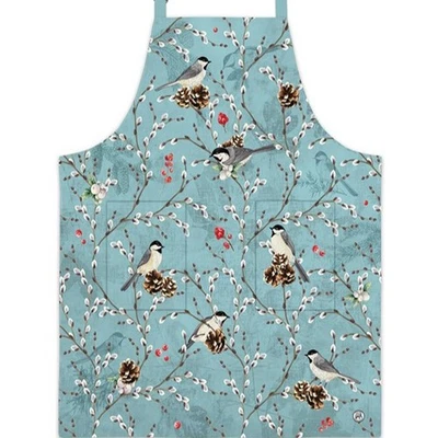 Delantal Michel Design Works Winterberry y bálsamo con bolsillos garbanzos navideños Foto 1 de 3