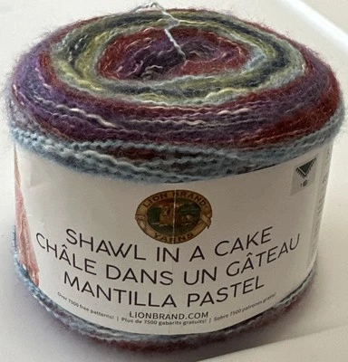 1 SHAWL IN A CAKE ball in MELLOW MUSE by Lion Brand Cotton Acrylic 481yds 5.3oz - Image 1 of 4