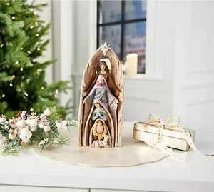 Christmas 4 Piece Nested Holy Family Angel by Valerie Parr Hill QVC Nativity Set - Picture 1 of 6
