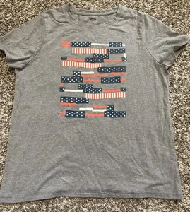 Sonoma grau USA patriotisch rot weiß blau Flagge Stern T-Shirt Damen Gr. XL - Bild 1 von 6