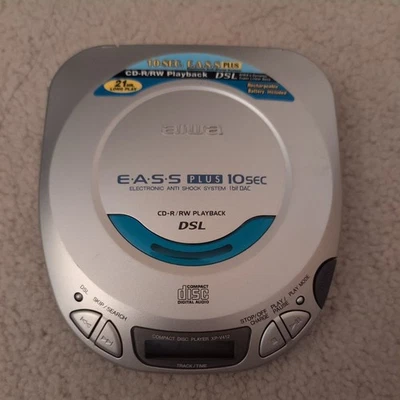 CD player portátil compacto pessoal Aiwa XP-V412 - Funcionamento testado - Imagem 1 de 4