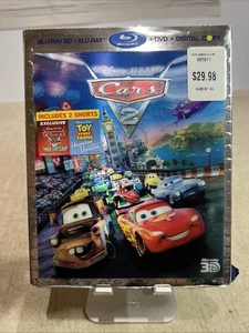 Cars 2 Disney Pixar Blu Ray 3 D DVD and Digital 5 Disc Set Including 2 Shorts - Picture 1 of 4