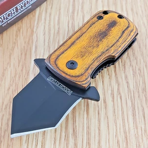 Rough Ryder Framelock Assisted Folding Knife 1.25" Stainless Blade Wood Handle - Picture 1 of 12