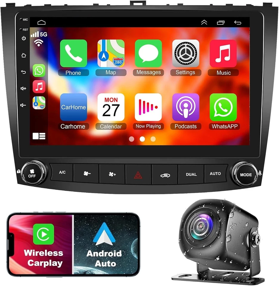 For Lexus IS250 IS350 2006-2012 Apple CarPlay Android AUTO Car Stereo Radio GPS Foto 1 de 4