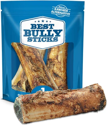 Best Bully Sticks ossos da medula - 3 unidades (pacote com 1) - Lanche saudável embalado nos EUA - Imagem 1 de 4