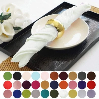 150 pcs 17" Polyester Napkins Wedding Table Cheap Supplies Wholesale Decorations - Image 1 of 2