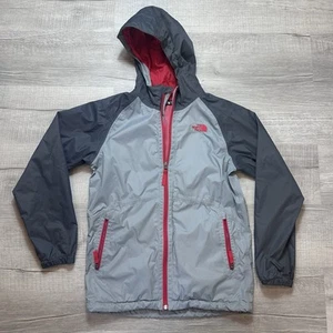 The North Face Jacket Boys Large Gray Dryvent Rain Windbreaker Mesh Lined Hood - Picture 1 of 9