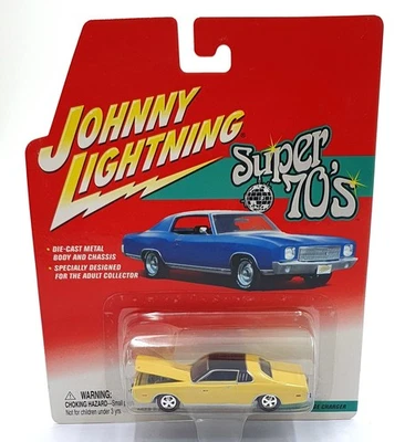 Johnny Lightning 1/64 Scale 459-01 - Super 70s 1973 Dodge Charger - Yellow - Image 1 of 4