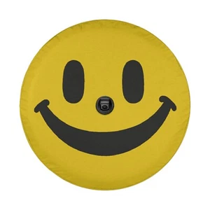 Smiley Face Spare Tire Cover Yellow Happy Face With or Without Camera Hole - Picture 1 of 10