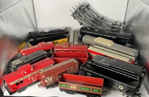 Vintage Metal Train Lot Sold As Parts In As Is Condition Untested Marx Toys - Picture 1 of 22