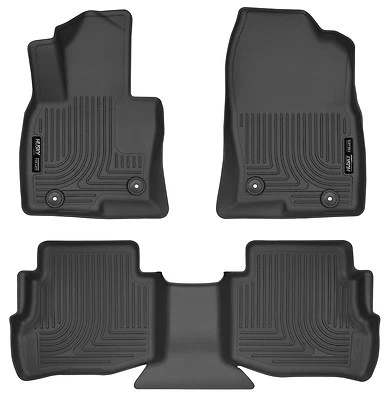 Black Husky Liners WeatherBeater 3pc Floor Mats - 2017 Mazda CX-9 - 2 Row - Image 1 of 2