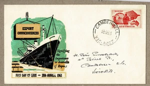 Australia 1963 ACCA Export FDC Cover Green/Black - Picture 1 of 1