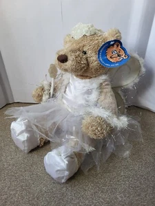 Teddy Bear Soft Toy Dressed As An Angel By Bear Factory With Tag - Picture 1 of 19