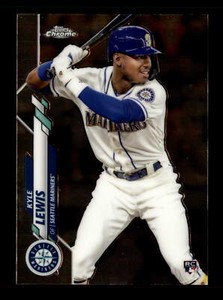 2020 Topps Chrome #186 Kyle Lewis Rookie Card RC Seattle Mariners Baseball
