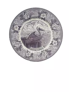 Bedford Staffordshire inglese anni '40 Old Bill Pelican New Orleans La. 10"d vintage - Foto 1 di 6