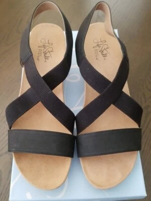 NICE! Black Sandals . Women's size 8.5  By Lifestride.  - Изображение 1 из 4