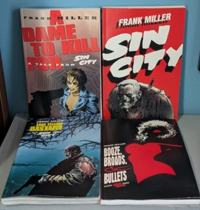 Sin City Frank Miller Lot of 4 Dame To Kill For, Booze Broads & Bullets, Yellow - Picture 1 of 16