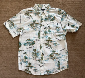 HUF Hawaiian Shirt White Floral Brand New Size Medium - Picture 1 of 5