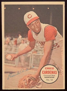 1968 TOPPS OPC O PEE CHEE CANADA PINUPS MINI POSTER #12 CHICO CARDENAS VGEX REDS - Picture 1 of 1