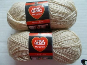Red Heart Margareta yarn, Sand, lot of 2 (282 yds each) - Picture 1 of 2