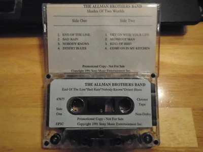 RARE PROMO Allman Brothers Band CASSETTE TAPE Shades 2 Worlds GREGG Dickey Betts - Image 1 of 2
