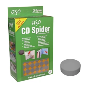 CD DVD Schaumstoffnabe Spinnenhalter selbstklebend Klebepunkte Nieten 1000 Stck. (grau) - Bild 1 von 8