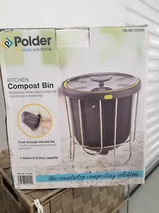 Polder, Kitchen Food Scraps Countertop Compost Storage Bin Trash Can Recycling - Picture 1 of 5