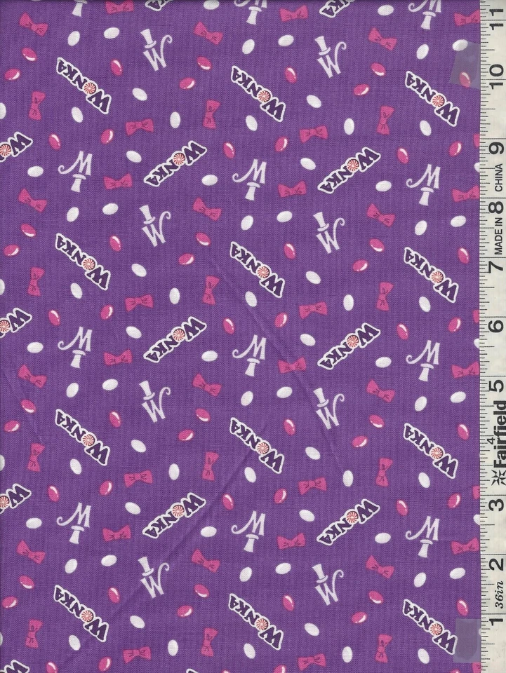 Willy Wonka Purple Jelly Beans Fabric by Camelot Fabrics   31" - Image 1 of 1