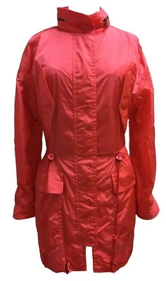 Coach Lightweight Jacket, Women's Anorak Long Windbreaker with Hood, Pink M - Image 1 of 4