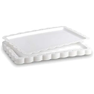 Kunststoff Serviertablett Rechteckig 36x23cm, Weiß, Spülmaschinenfest - Bild 1 von 2