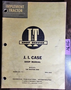 I&T Case 1200 Traction King Tractor Shop Service Repair Manual C-18 1965 - Picture 1 of 15