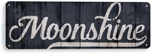 SIGNO DE ESTAÑO Moonshine Cerveza Licor Whisky Bourbon Rústico Metal Decoración B783 - Imagen 1 de 3
