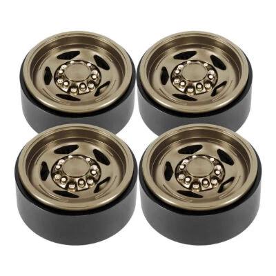4Pcs 1.9" Beadlock Wheels Rims for 1/10 RC Crawler Axial SCX10  Capra TRX4 D9 - Image 1 of 4