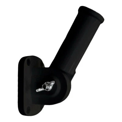 Adjustable Flag Pole Bracket Black Wall Mounted Flag Pole Bracket - Image 1 of 2