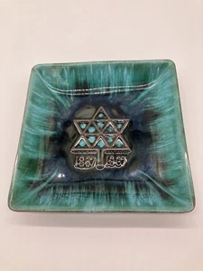 Vintage MCM Blue Mountain Pottery BMP Kidney Shaped Ashtray- 1867 / 1967 100 Yrs - Picture 1 of 6