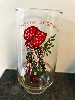 Vintage Holly Hobbie Coca Cola Coca Cola Vidrio Premium Navidad Vacaciones Excelente Foto 1 de 2