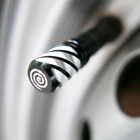 Aprilia RS 125 Tuono Black Spiral Valve Caps Pair