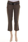 frankie morello Capri Pants Virgin Wool Lace Insert I 42 L28 = D 36 brown
