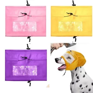 Adjustable Shower Caps for Dogs Ears Dog Ear Covers for Bath Transparent Visor - Picture 1 of 14