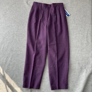 Pantalones Pendleton 100 % lana virgen borgoña púrpura talla 16 traje de negocios nuevos con etiquetas - Imagen 1 de 10